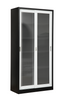 Steel Storage Cupboard With Glass Sliding Doors 