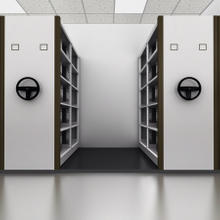 High Density Mechanical-Assist Mobile Filing Shelving