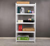 White 5 Shelves Riveted Steel Shelving