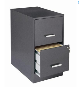 2 Drawer Under Desk Metal File Pedestal Cabinet 