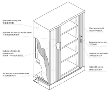 Roller Shutter Door Metal Lockable Storage Cabinet