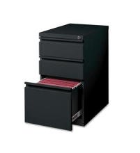 21" Deep 3 Drawer Metal Floor Pedestal Cabinet File Cabinet, Black