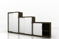 Metal Wardrobe Office Storage Cupboard With Sliding Doors 