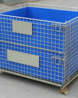 Custom Collapsible Wire Container With PP Liner For Fishing Industry