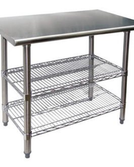 SS304 Wire shelving Kitchen Workstations with Adjustable Wire Shelves